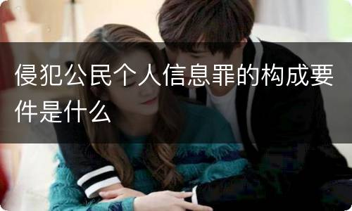 侵犯公民个人信息罪的构成要件是什么