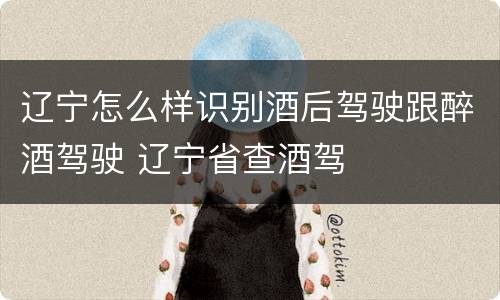 辽宁怎么样识别酒后驾驶跟醉酒驾驶 辽宁省查酒驾