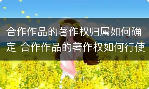 合作作品的著作权归属如何确定 合作作品的著作权如何行使