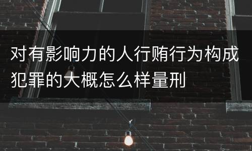 对有影响力的人行贿行为构成犯罪的大概怎么样量刑