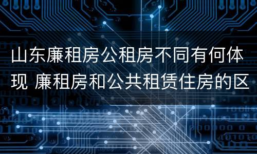山东廉租房公租房不同有何体现 廉租房和公共租赁住房的区别