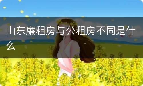 山东廉租房与公租房不同是什么