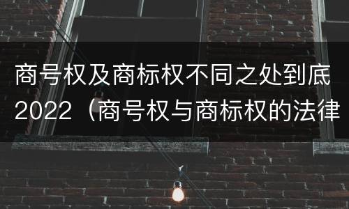 商号权及商标权不同之处到底2022（商号权与商标权的法律冲突与解决）