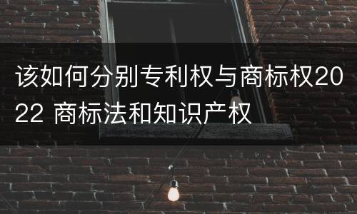 该如何分别专利权与商标权2022 商标法和知识产权