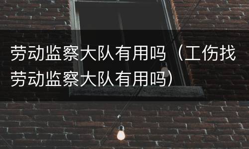 劳动监察大队有用吗（工伤找劳动监察大队有用吗）