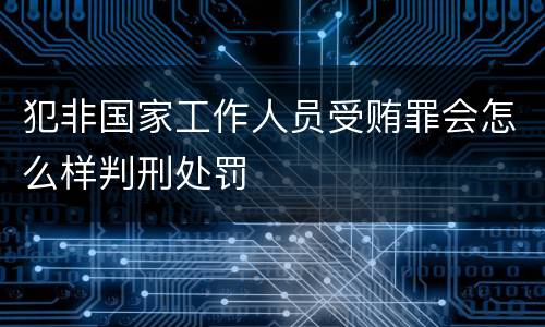 犯非国家工作人员受贿罪会怎么样判刑处罚