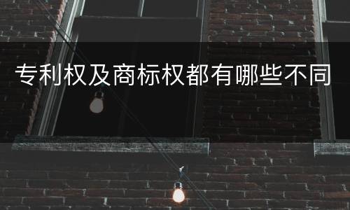 专利权及商标权都有哪些不同