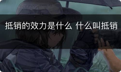 抵销的效力是什么 什么叫抵销