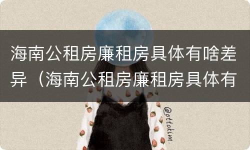 海南公租房廉租房具体有啥差异（海南公租房廉租房具体有啥差异嘛）