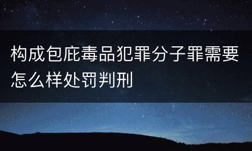 构成包庇毒品犯罪分子罪需要怎么样处罚判刑