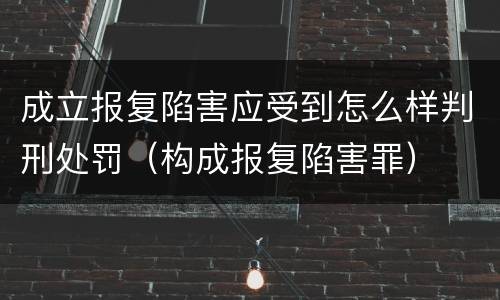 成立报复陷害应受到怎么样判刑处罚（构成报复陷害罪）