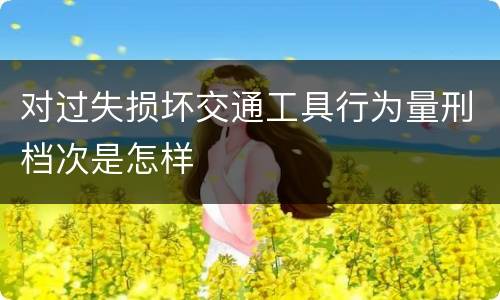对过失损坏交通工具行为量刑档次是怎样