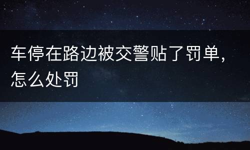 车停在路边被交警贴了罚单，怎么处罚