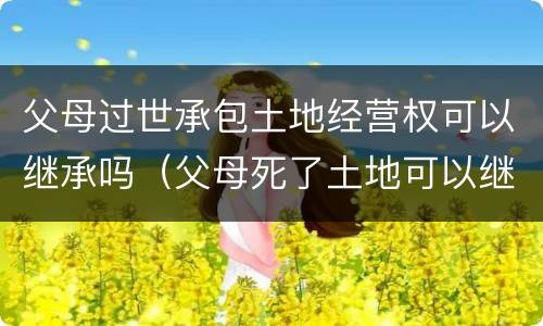 父母过世承包土地经营权可以继承吗（父母死了土地可以继承吗）