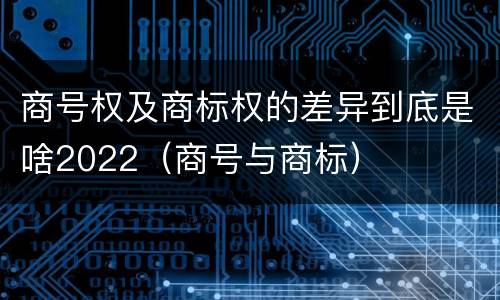 商号权及商标权的差异到底是啥2022（商号与商标）