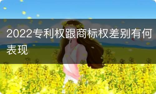 2022专利权跟商标权差别有何表现
