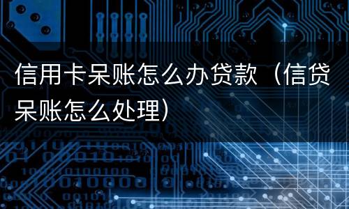 信用卡呆账怎么办贷款（信贷呆账怎么处理）