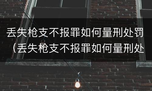 丢失枪支不报罪如何量刑处罚（丢失枪支不报罪如何量刑处罚案例）