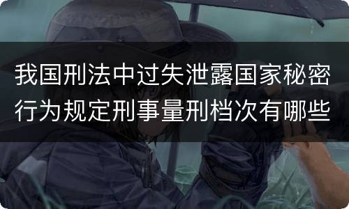 我国刑法中过失泄露国家秘密行为规定刑事量刑档次有哪些