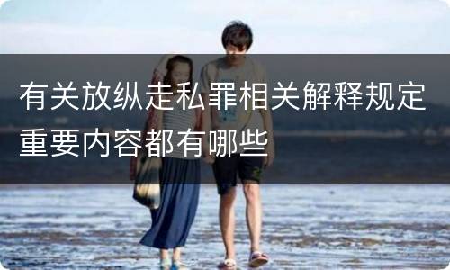 有关放纵走私罪相关解释规定重要内容都有哪些