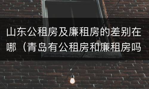 山东公租房及廉租房的差别在哪（青岛有公租房和廉租房吗）