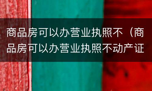商品房可以办营业执照不（商品房可以办营业执照不动产证吗）