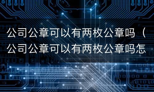 公司公章可以有两枚公章吗（公司公章可以有两枚公章吗怎么办）