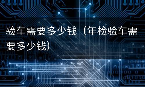 验车需要多少钱（年检验车需要多少钱）
