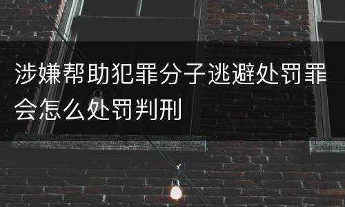 涉嫌帮助犯罪分子逃避处罚罪会怎么处罚判刑