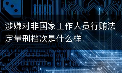 涉嫌对非国家工作人员行贿法定量刑档次是什么样