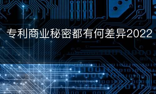 专利商业秘密都有何差异2022