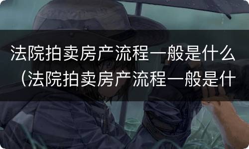 法院拍卖房产流程一般是什么（法院拍卖房产流程一般是什么意思）
