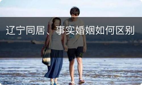 辽宁同居、事实婚姻如何区别