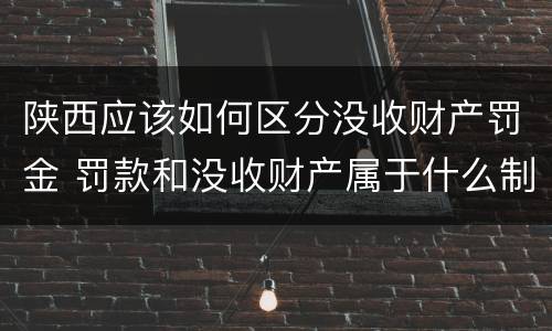 陕西应该如何区分没收财产罚金 罚款和没收财产属于什么制裁
