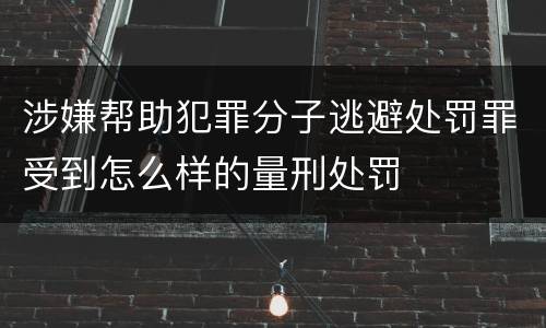 涉嫌帮助犯罪分子逃避处罚罪受到怎么样的量刑处罚