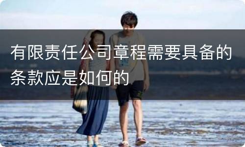 有限责任公司章程需要具备的条款应是如何的