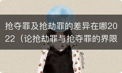抢夺罪及抢劫罪的差异在哪2022（论抢劫罪与抢夺罪的界限）