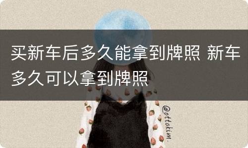 买新车后多久能拿到牌照 新车多久可以拿到牌照