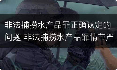 非法捕捞水产品罪正确认定的问题 非法捕捞水产品罪情节严重的认定