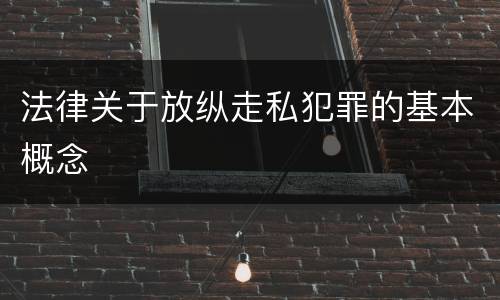 法律关于放纵走私犯罪的基本概念
