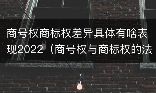 商号权商标权差异具体有啥表现2022（商号权与商标权的法律冲突与解决）