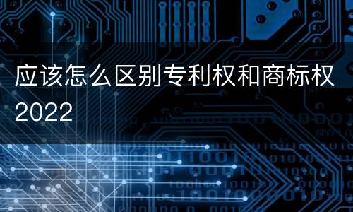 应该怎么区别专利权和商标权2022