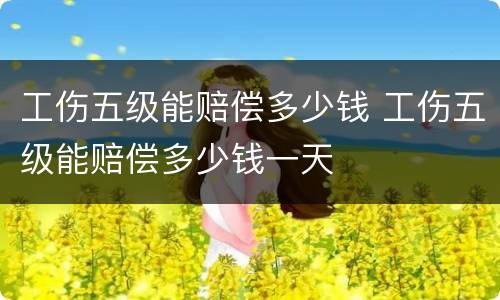 工伤五级能赔偿多少钱 工伤五级能赔偿多少钱一天