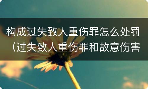 构成过失致人重伤罪怎么处罚（过失致人重伤罪和故意伤害罪）