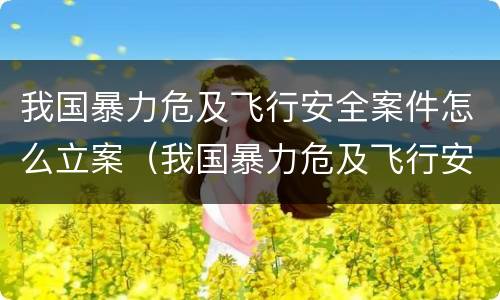 我国暴力危及飞行安全案件怎么立案（我国暴力危及飞行安全案件怎么立案侦查）