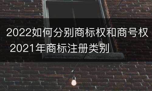 2022如何分别商标权和商号权 2021年商标注册类别