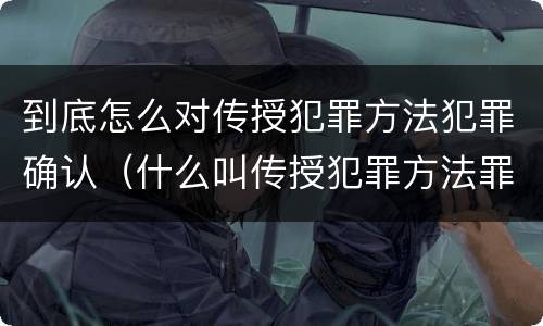 到底怎么对传授犯罪方法犯罪确认（什么叫传授犯罪方法罪）