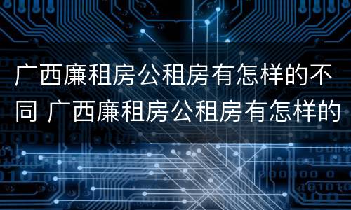 广西廉租房公租房有怎样的不同 广西廉租房公租房有怎样的不同地方