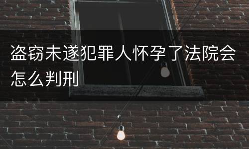 盗窃未遂犯罪人怀孕了法院会怎么判刑