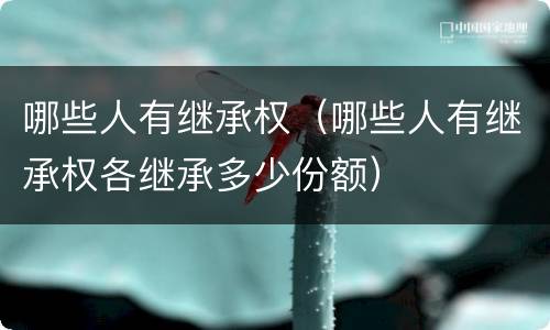 哪些人有继承权（哪些人有继承权各继承多少份额）